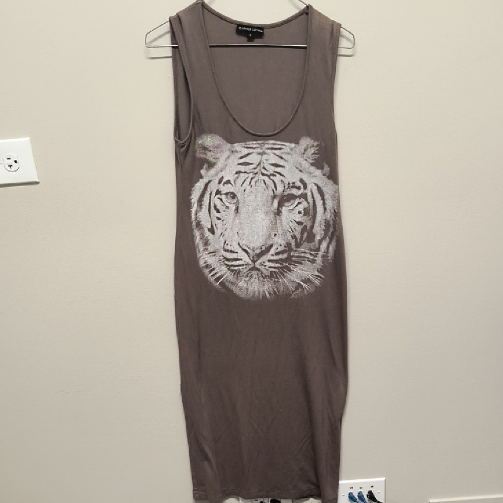 Brown Graphic Dress